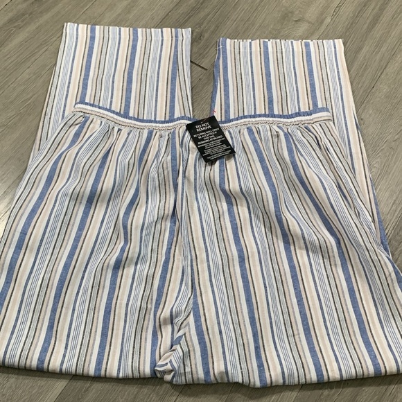 Woman Within Straight Leg Stripe Linen NWT Pants    size 26 - Picture 4 of 11